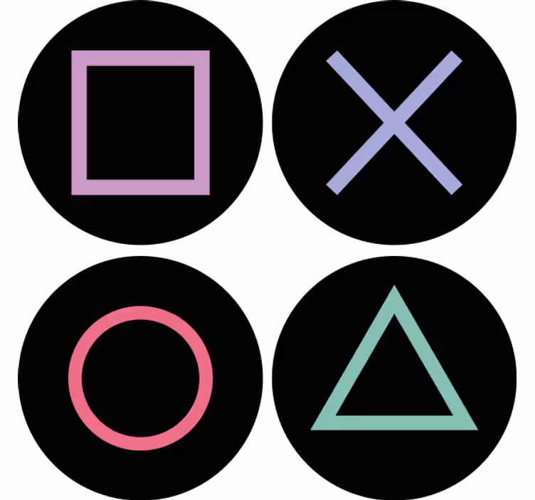 Dessous de verre geek motifs de formes colorées - TenStickers