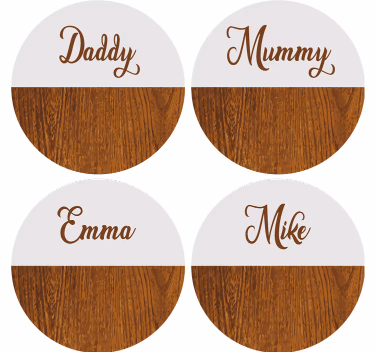 dessous de verre personnalisé Marbre en bois - TenStickers