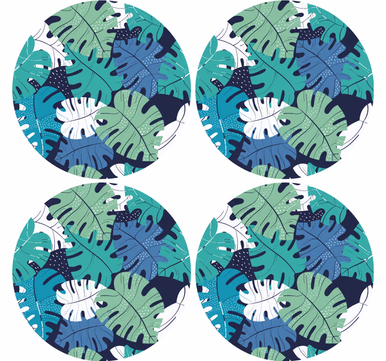Dessous de verre emblème de feuille tropicale - TenStickers