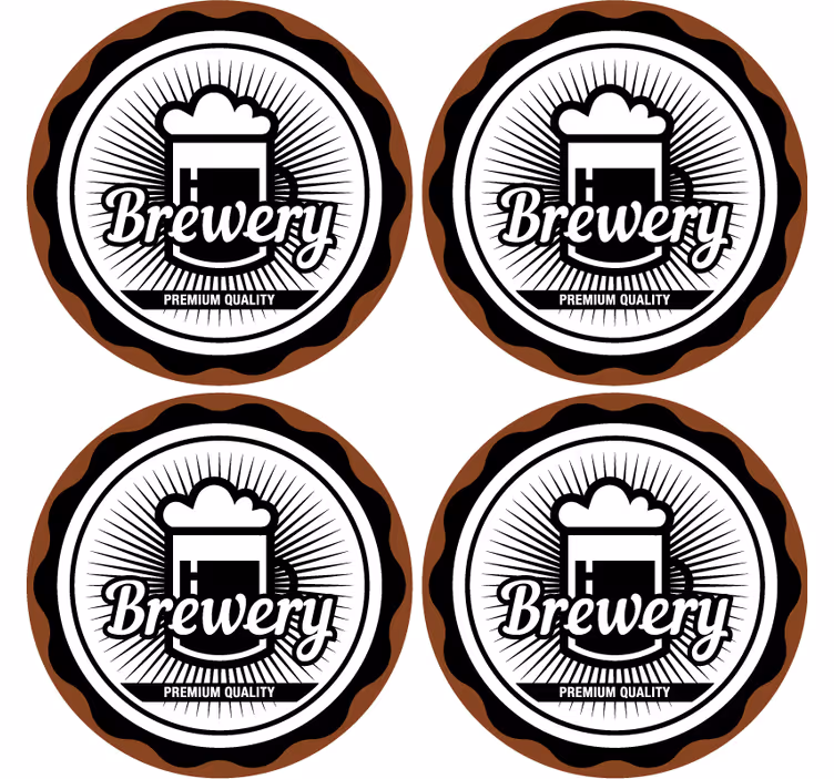 Dessous de verre bière emblème qualité premium - TenStickers