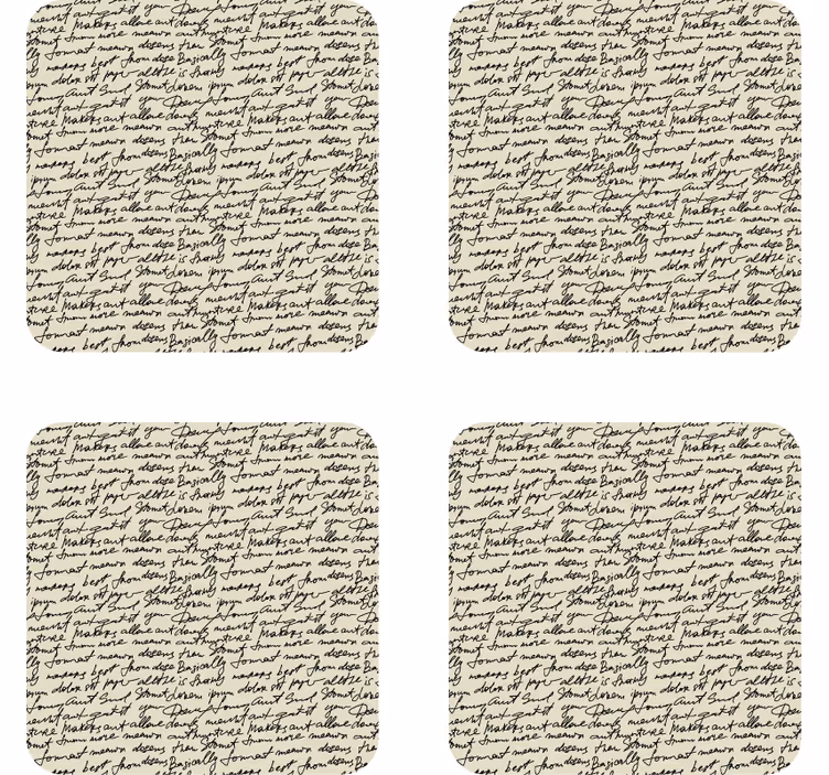 Dessous de verre citation motifs script élégants - TenStickers