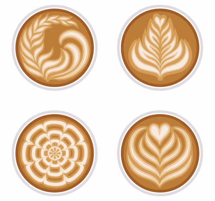 Dessous de verre geek motifs de latte art - TenStickers