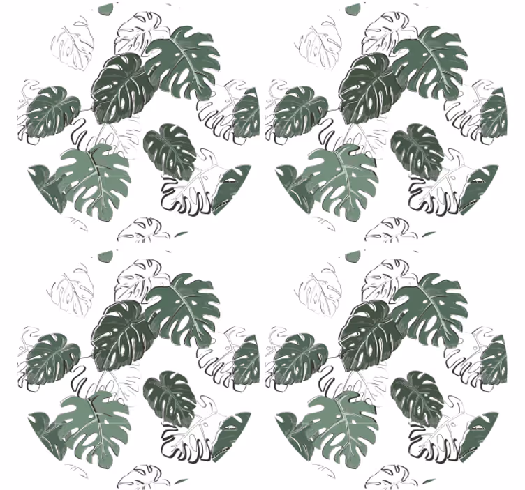 Dessous de verre motif feuilles imprimées - TenStickers