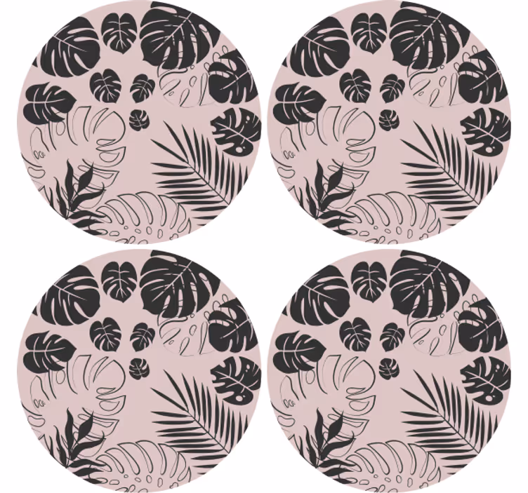 Dessous de verre motifs feuilles de monstera - TenStickers
