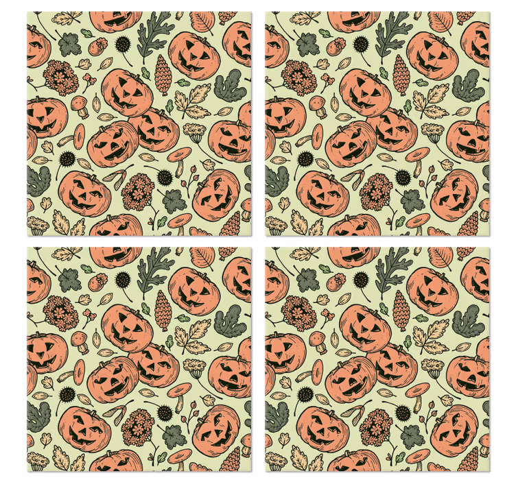Citrouilles halloween dessous de verre - TenStickers