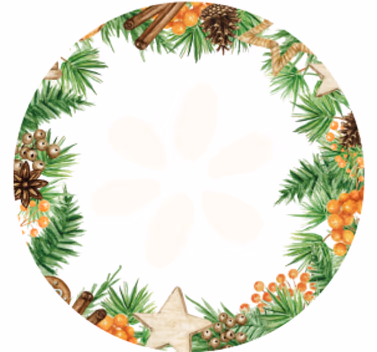 Dessous de verre noël accents de verdure festifs - TenStickers