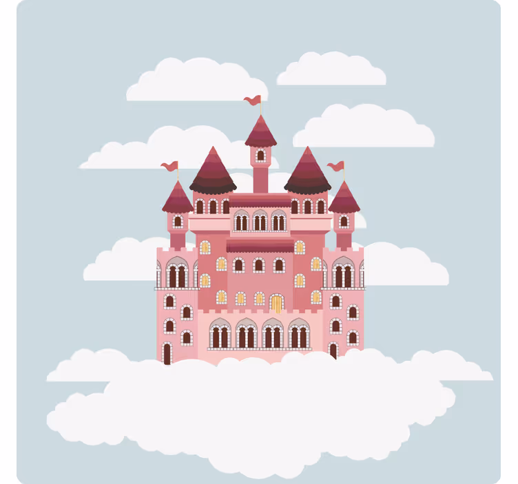 Dessous de verre geek illustration de château féerique - TenStickers