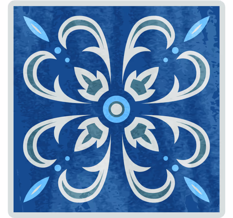 dessous de verre en carreaux Bleu marocain - TenStickers