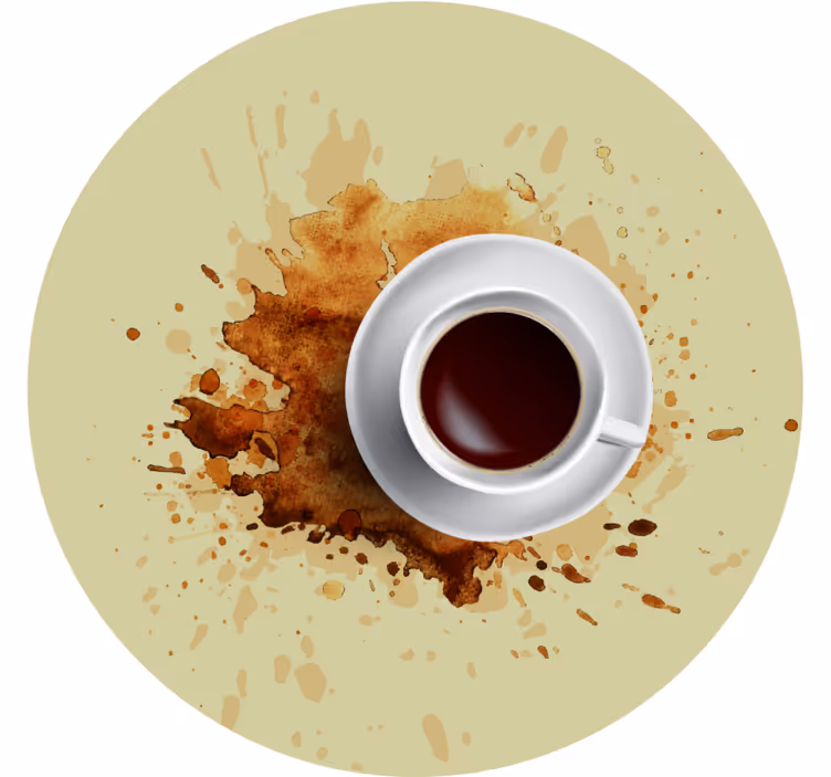 Dessous de verre geek tasse à café avec éclaboussures - TenStickers