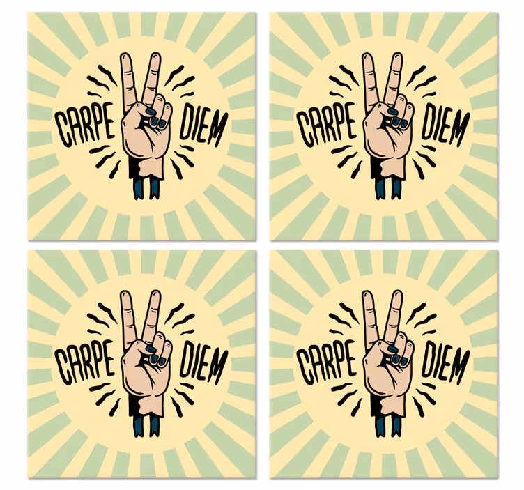Dessous de verre citation symbole de la paix - TenStickers