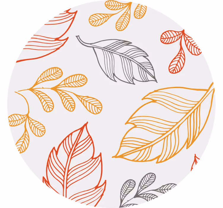 Dessous de verre motifs de feuilles superposées - TenStickers