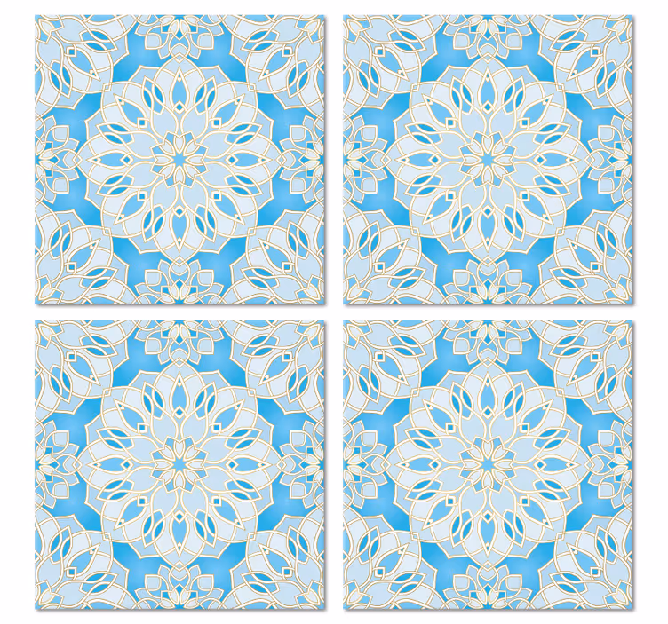 Dessous de verre Écusson de fleurs intriqué - TenStickers
