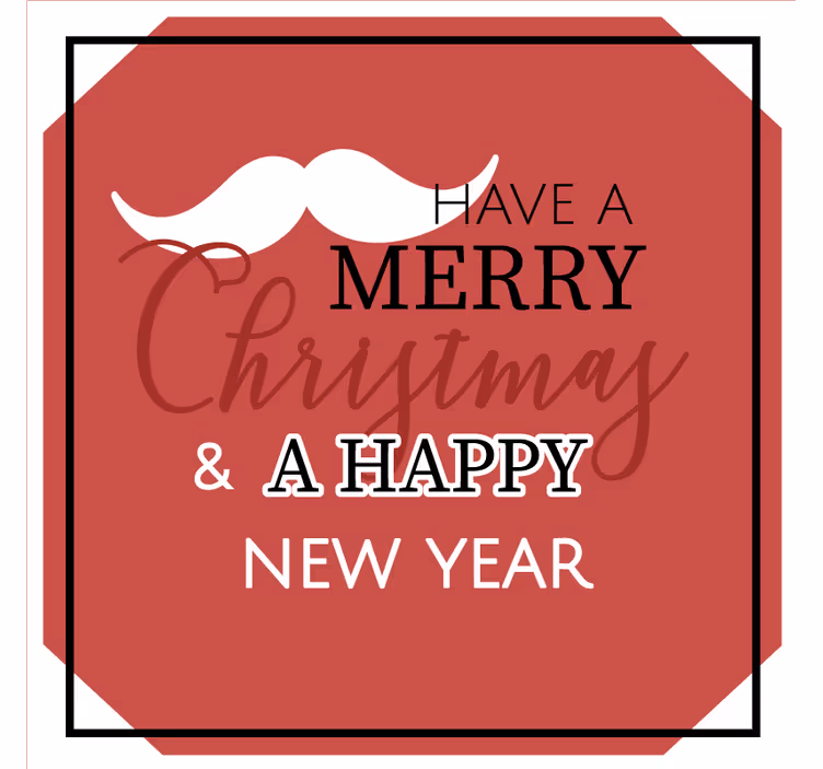 Dessous de verre noël salutations joyeuses fêtes - TenStickers