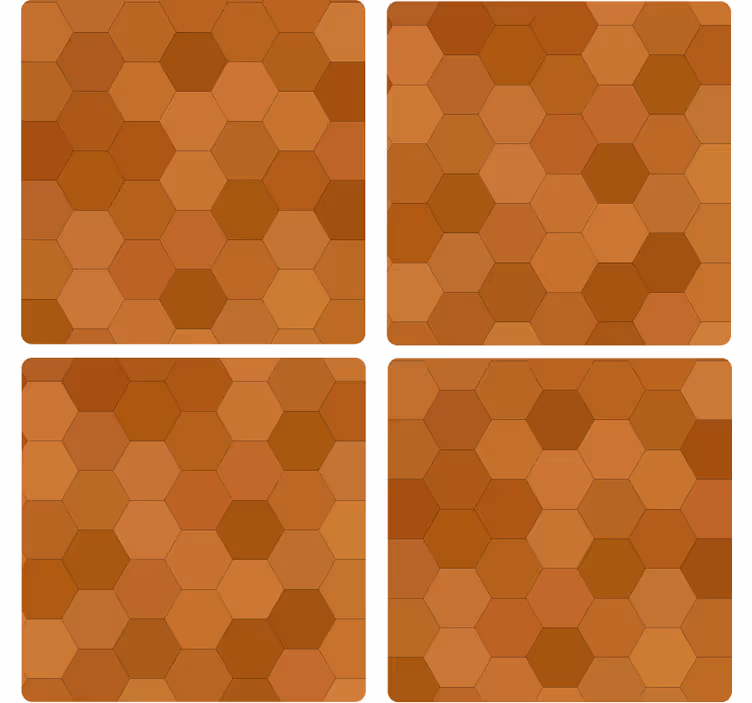 Dessous de verre surface à motifs hexagonaux - TenStickers