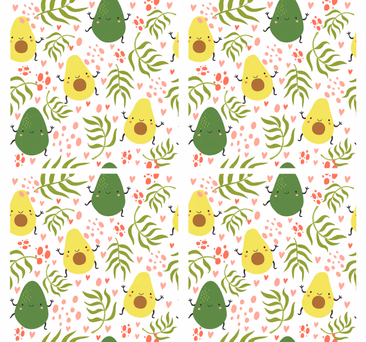 Dessous de verre geek motif avocat mignon - TenStickers