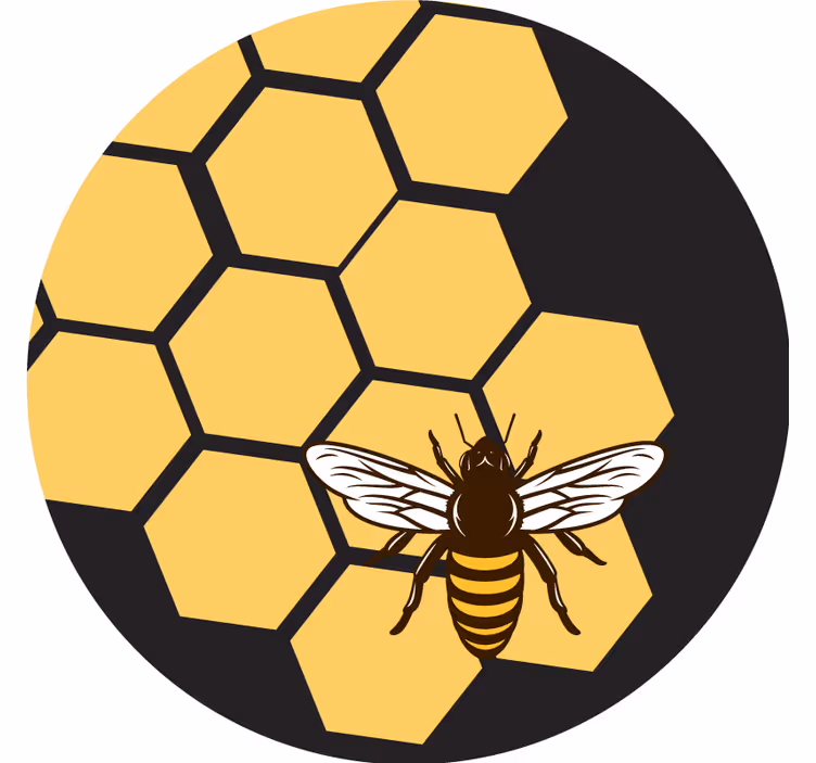 Dessous de verre geek motif abeille et alvéoles - TenStickers
