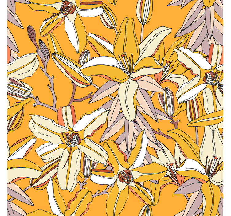 Dessous de verre bière motif floral vibrant - TenStickers