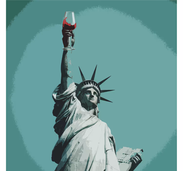 Dessous de verre geek statue tenant du vin - TenStickers