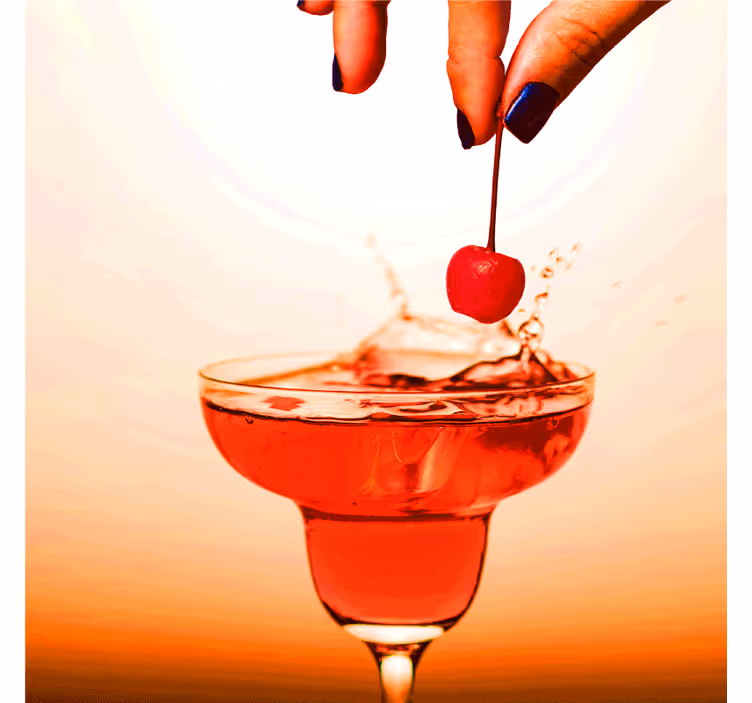 Dessous de verre moderne cocktail cerise Éclatant - TenStickers