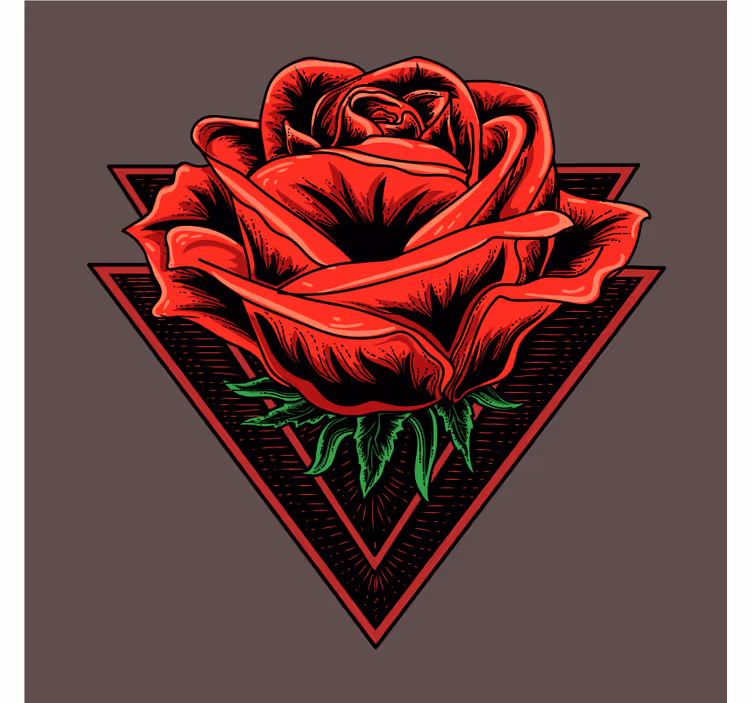 Dessous de verre geek graphique de rose rouge - TenStickers