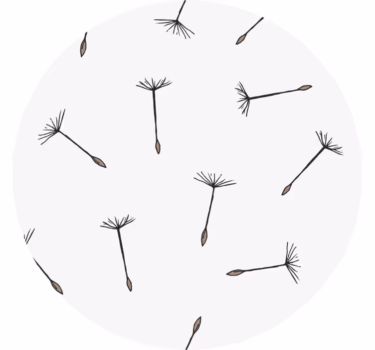 Dessous de verre motif délicat de graines - TenStickers