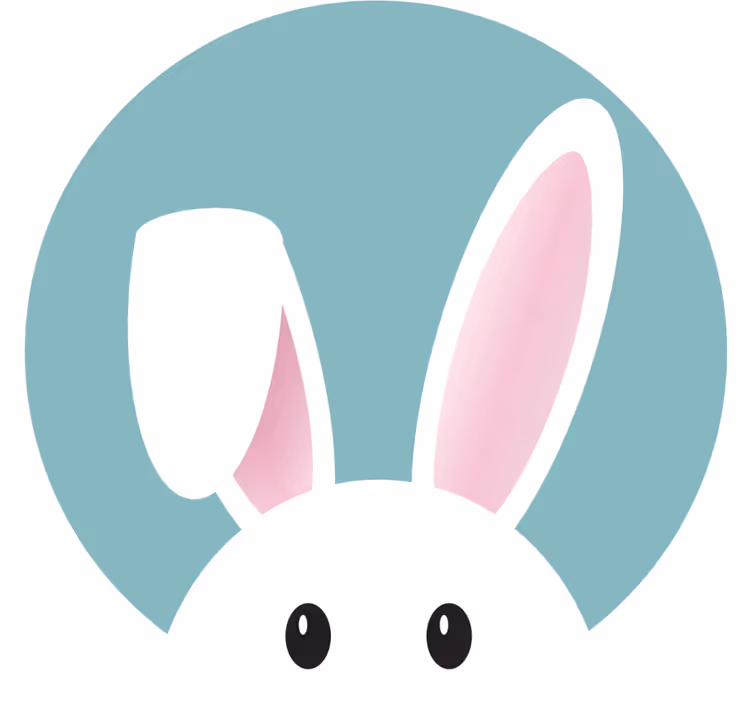 Dessous de verre geek visage de lapin mignon - TenStickers