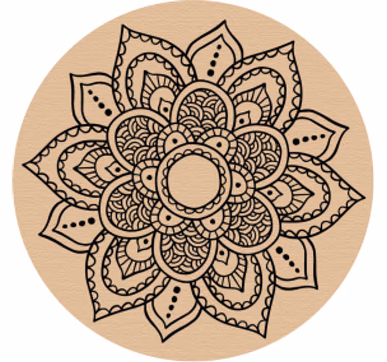 Dessous de verre Élément floral complexe - TenStickers
