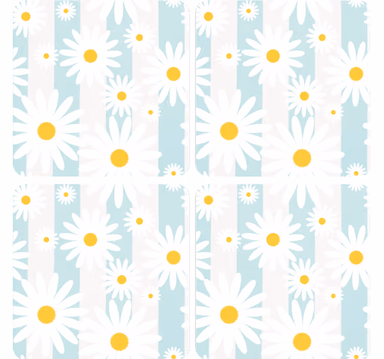 Dessous de verre geek motif floral marguerite - TenStickers