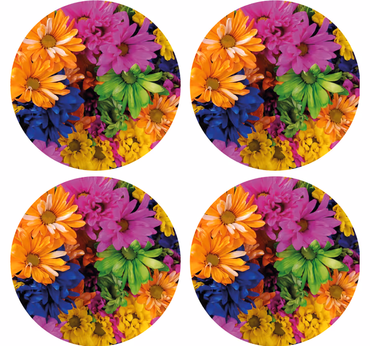 Dessous de verre moderne arrangement botanique vibrant - TenStickers