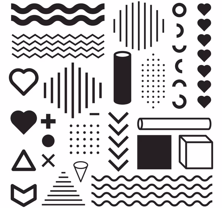 Dessous de verre exploration de formes géométriques - TenStickers