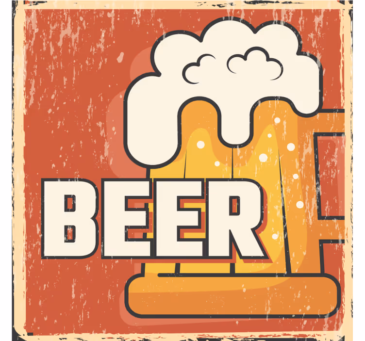 Dessous de verre bière graphique mug - TenStickers