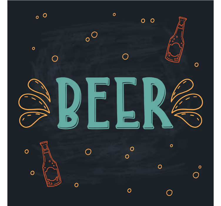 Dessous de verre bière concept de bière ludique - TenStickers