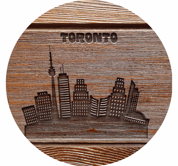 Dessous de verre vintage silhouette de toronto - TenStickers