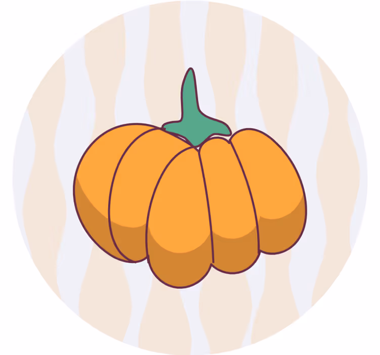 Dessous de verre halloween en forme de citrouille stylisée - TenStickers