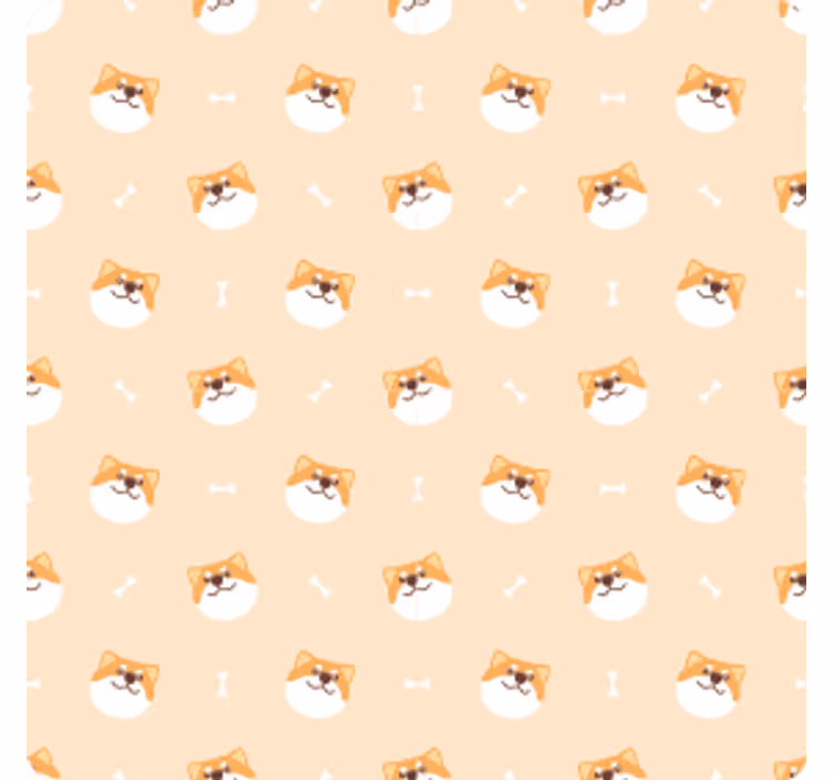 Dessous de verre moderne motif de visages de chiens joyeux - TenStickers
