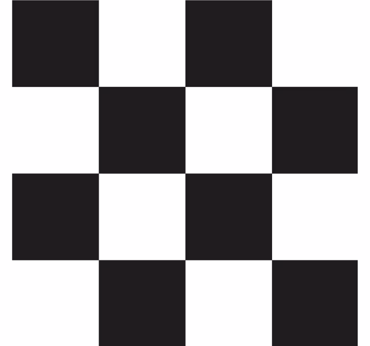 Dessous de verre motif damier - TenStickers