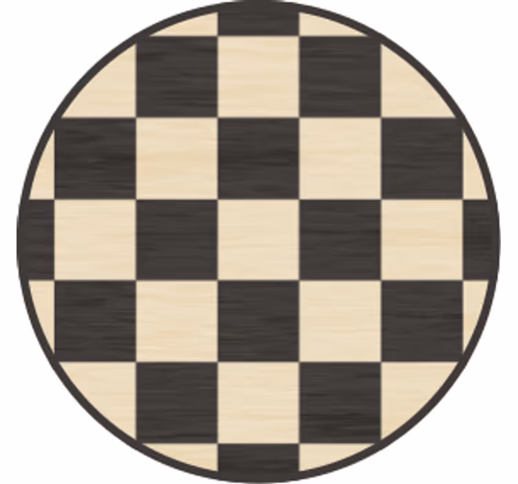 Dessous de verre bière motif damier circulaire - TenStickers