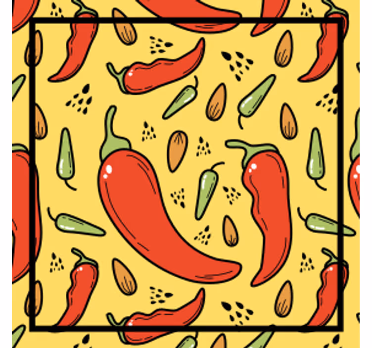 Dessous de verre moderne motif piments chili - TenStickers