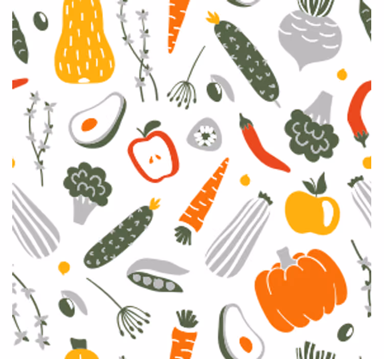 Dessous de verre moderne motif légumes colorés - TenStickers