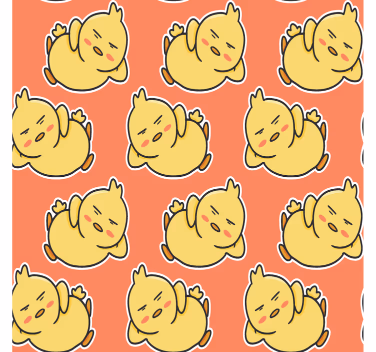 Dessous de verre geek motif charmants poussins jaunes - TenStickers