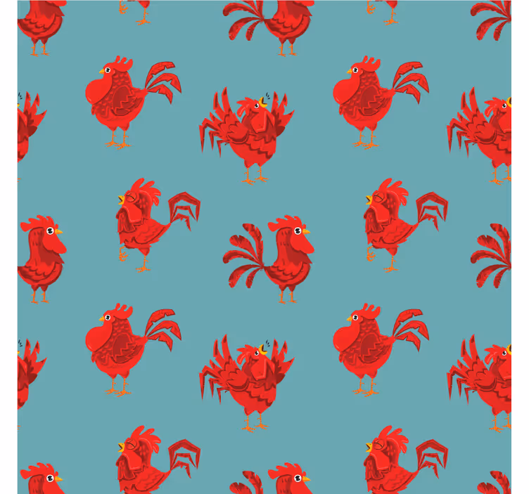 Dessous de verre geek motif coq vibrant - TenStickers