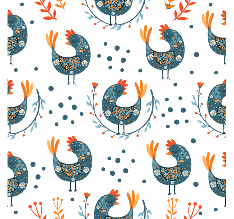Dessous de verre geek motif de poules fantaisistes - TenStickers