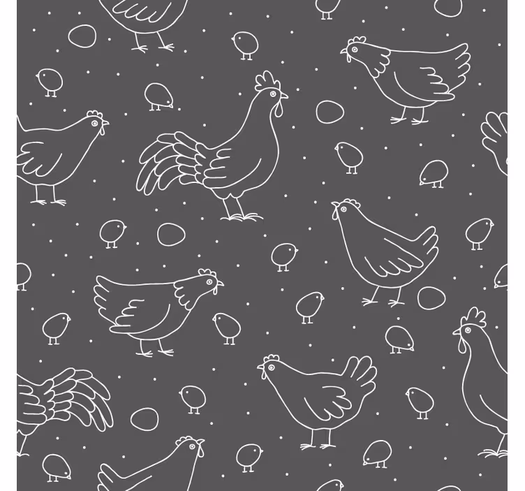 Dessous de verre vintage motifs de poules et poussins - TenStickers