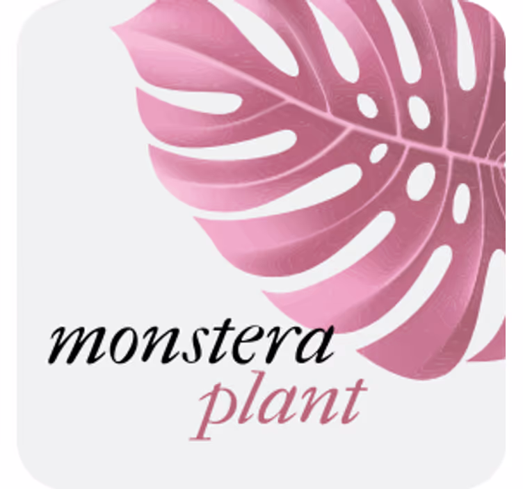 Dessous de verre personnalisable feuille de monstera - TenStickers
