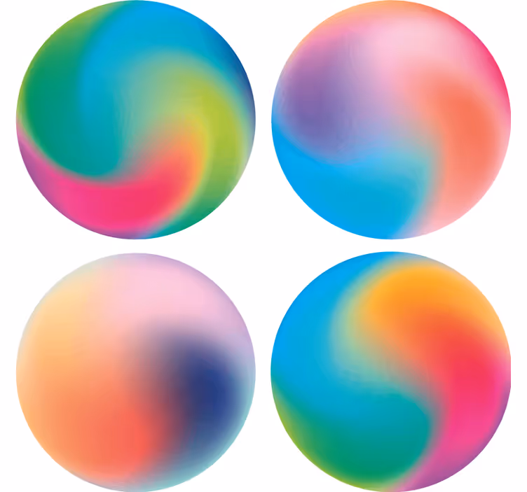 Dessous de verre motifs tourbillonnants colorés - TenStickers