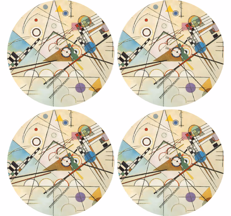 Dessous de verre motif circulaire géométrique - TenStickers