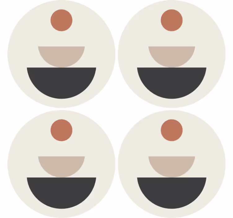 Dessous de verre geek formes circulaires superposées - TenStickers