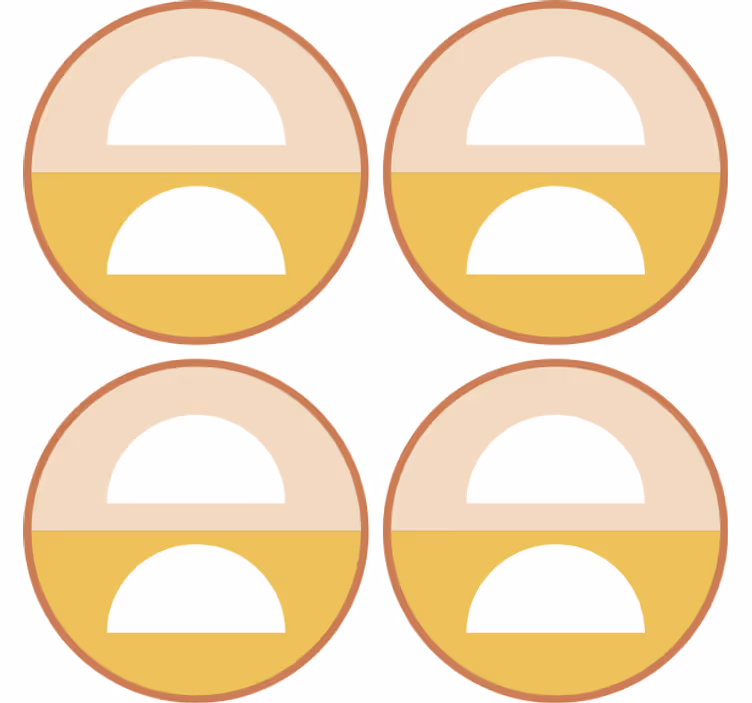 Dessous de verre geek cercles géométriques moitié - TenStickers