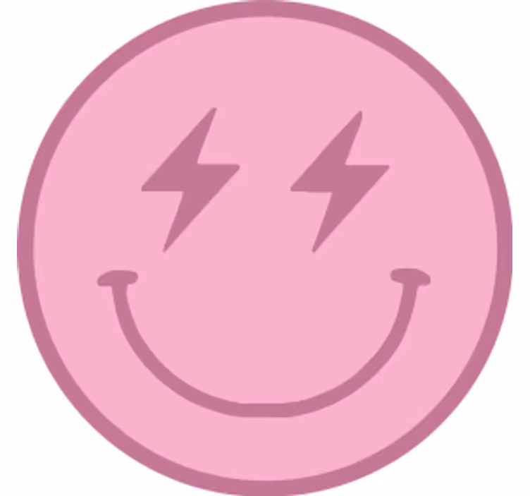 Dessous de verre geek Émblem souriant rose ludique - TenStickers