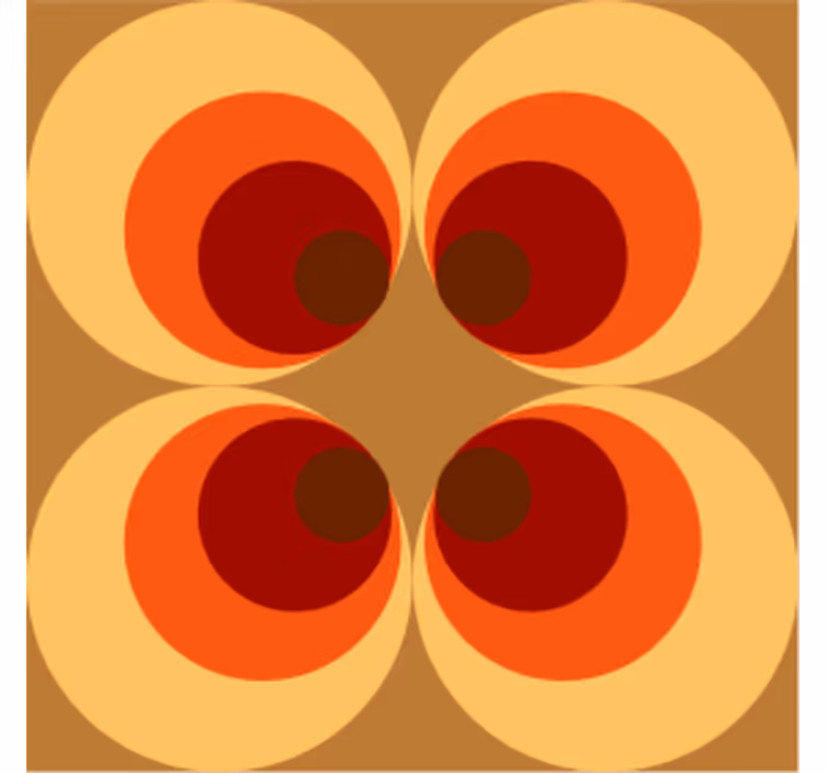 Dessous de verre motif dégradé circulaire chaud - TenStickers